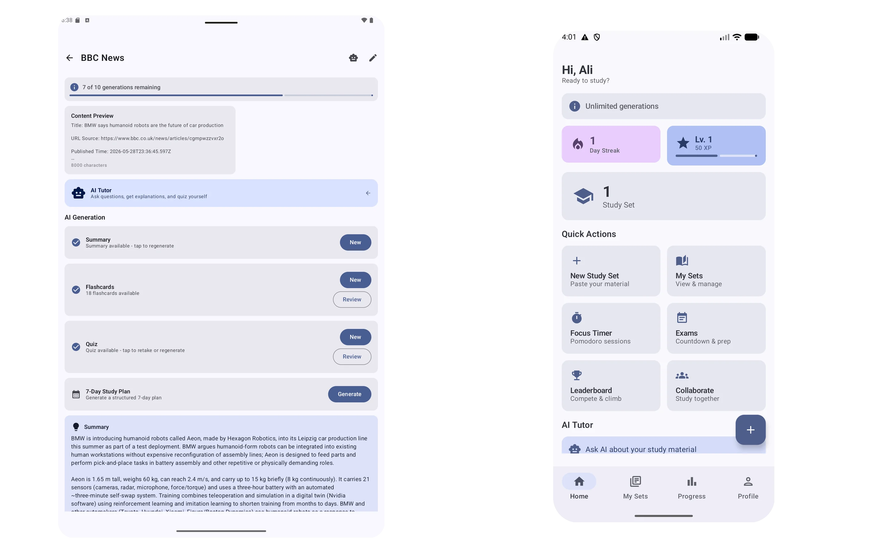 AI Study Coach, project hero
