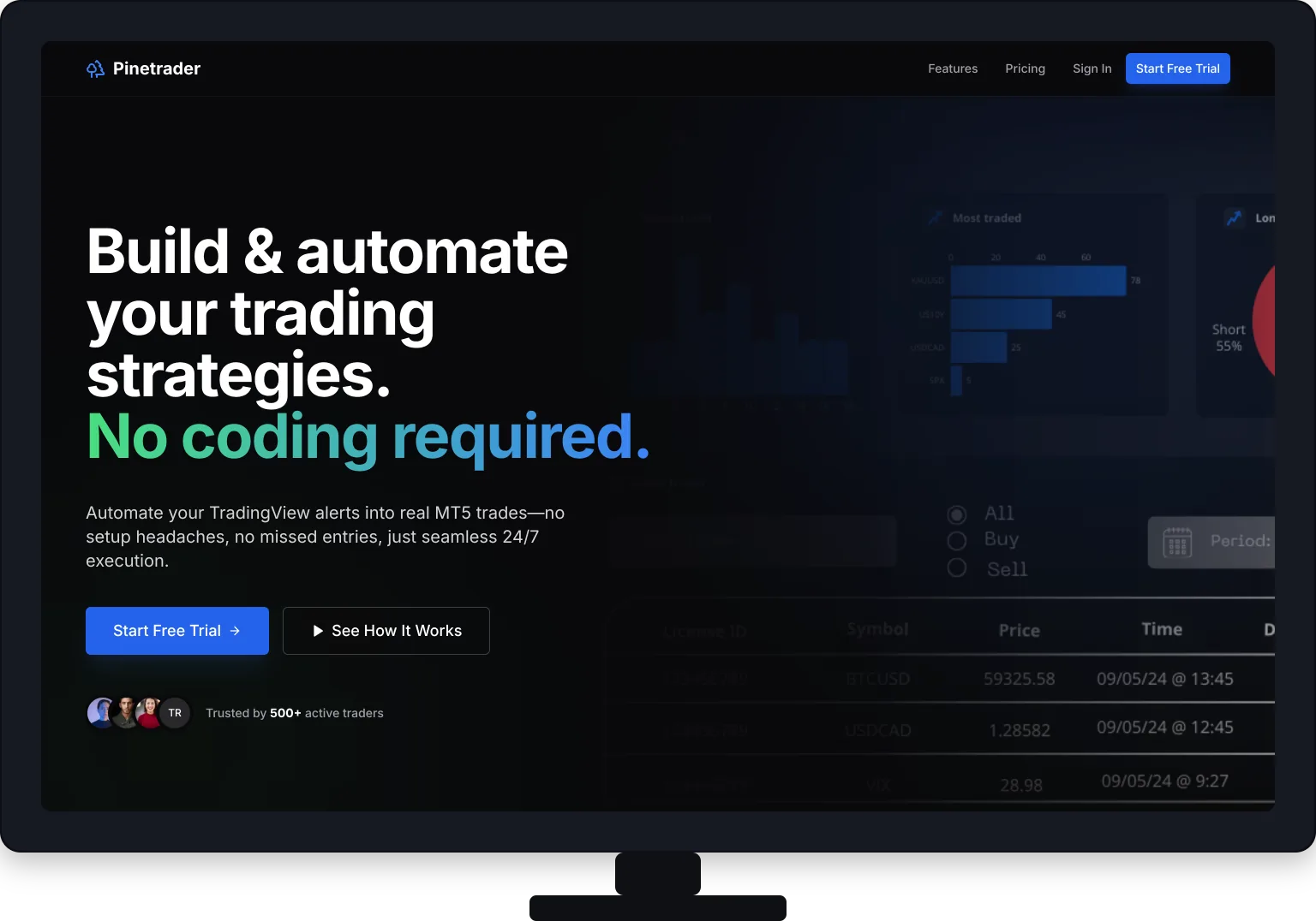 PineTrader, project screenshot