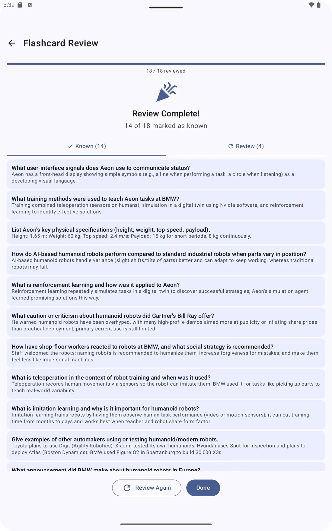 AI Study Coach on tablet and phone — article import with AI Generation, home dashboard, flashcard review, dynamic study plan, tablet