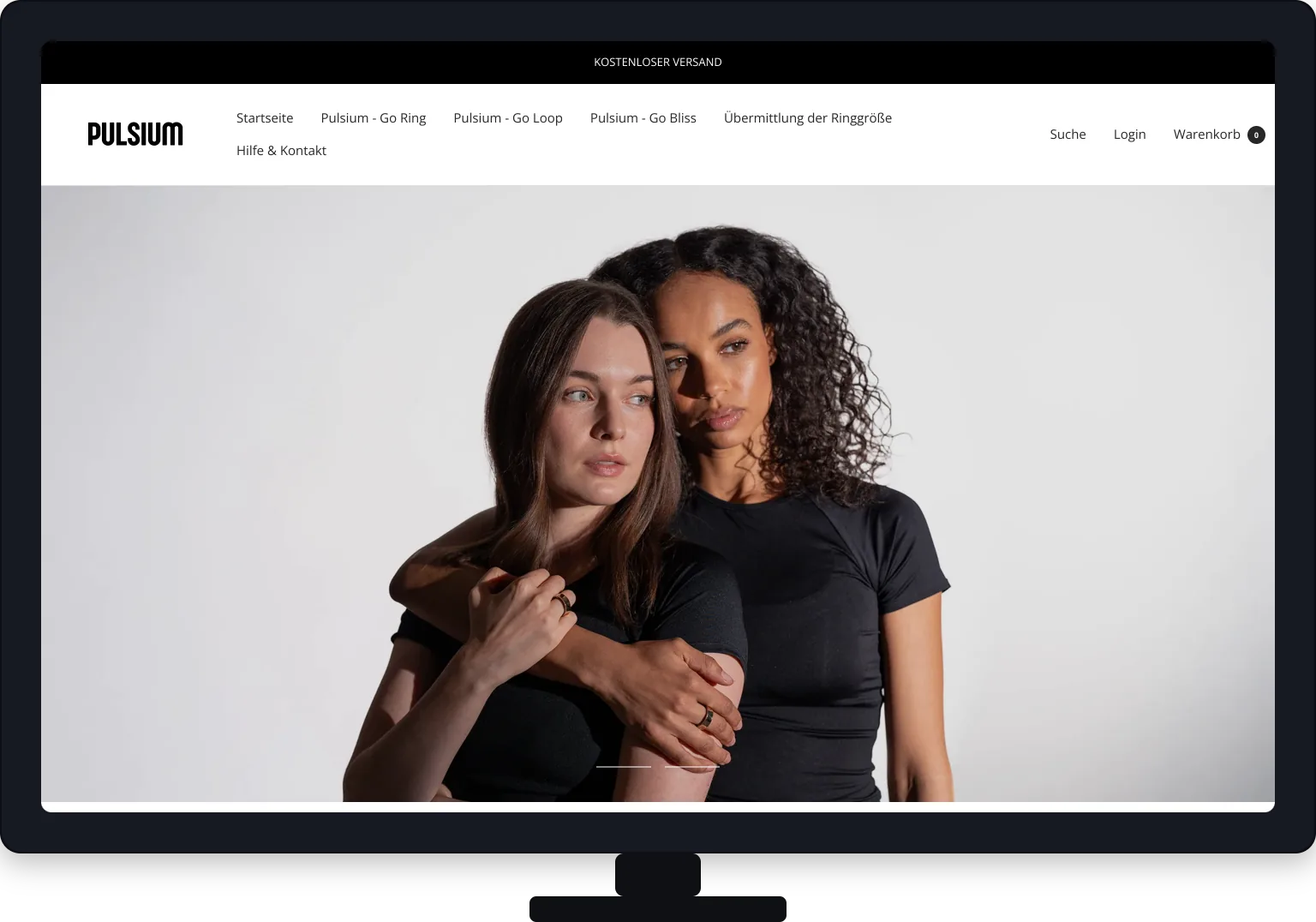 Pulsium storefront on tablet and mobile